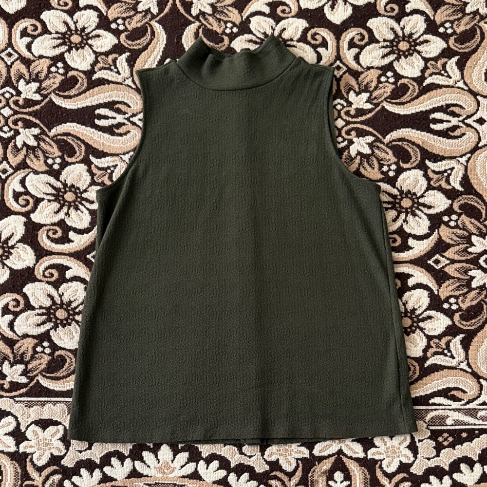 LOFT Dark Green Sleeveless Tank Top